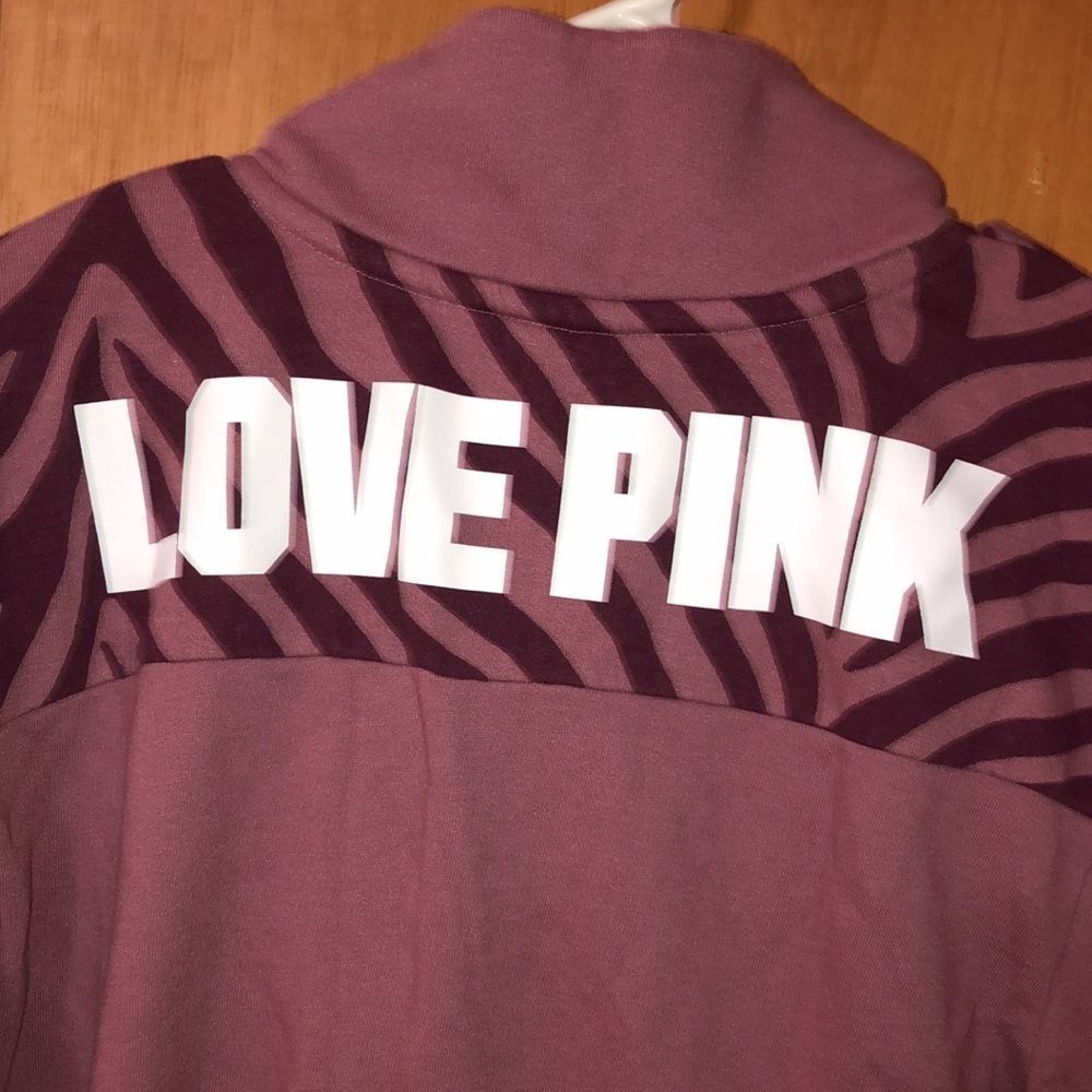 Vs Pink Zebra Print 1/4 Zip In Soft Begonia Color… - image 4